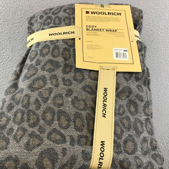 New Woolrich Cozy Blanket Wrap sweater animal print one size - Picture 4 of 10